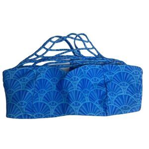 Citrine Blue Bikini Top in Sky Fan Sz. L